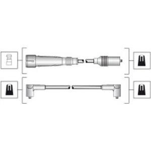 кабели за свещи - комплект запалителни кабели MAGNETI MARELLI 941318111283 