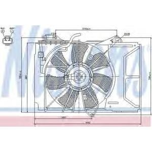 вентилатор, охлаждане на двигателя NISSENS 85329 