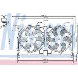 вентилатор, охлаждане на двигателя NISSENS 85513 