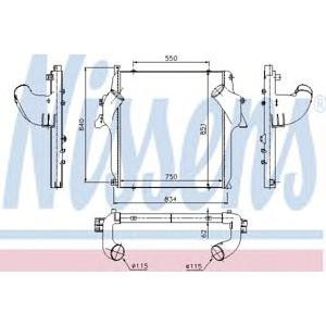 интеркулер (охладител за въздуха на турбината) NISSENS 96972 