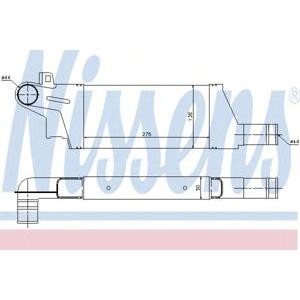 интеркулер (охладител за въздуха на турбината) NISSENS 96898 