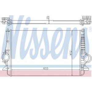 интеркулер (охладител за въздуха на турбината) NISSENS 96692 