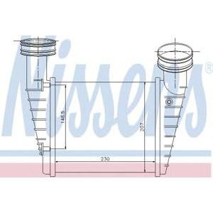 интеркулер (охладител за въздуха на турбината) NISSENS 96680 