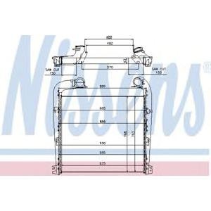 интеркулер (охладител за въздуха на турбината) NISSENS 97029 