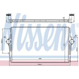 интеркулер (охладител за въздуха на турбината) NISSENS 969002 