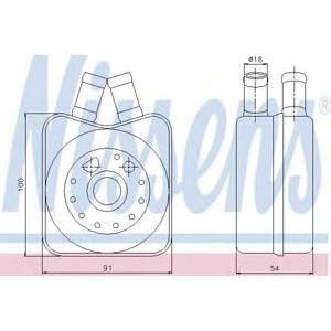 маслен радиатор, двигателно масло NISSENS 90606 