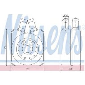 маслен радиатор, двигателно масло NISSENS 90607 