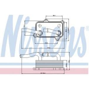 маслен радиатор, двигателно масло NISSENS 90599 