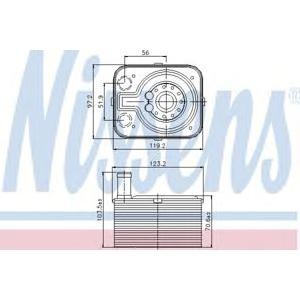 маслен радиатор, двигателно масло NISSENS 90655 