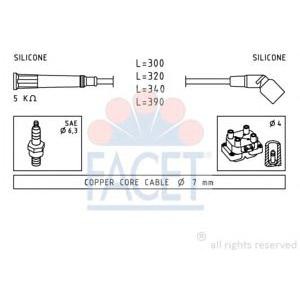 кабели за свещи - комплект запалителни кабели FACET 4.8900 