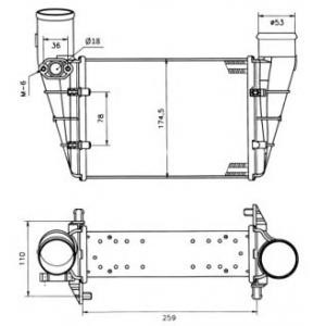 интеркулер (охладител за въздуха на турбината) NRF 30127 