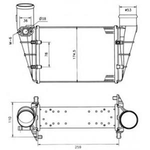 интеркулер (охладител за въздуха на турбината) NRF 30127A 