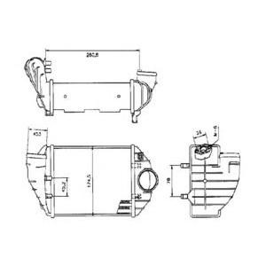 интеркулер (охладител за въздуха на турбината) NRF 30133 