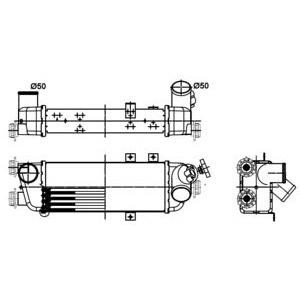интеркулер (охладител за въздуха на турбината) NRF 30305 