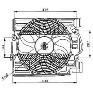 вентилатор, охлаждане на двигателя NRF 47029 