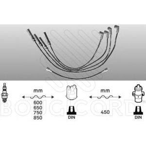 кабели за свещи - комплект запалителни кабели BOUGICORD 4027 