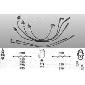кабели за свещи - комплект запалителни кабели BOUGICORD 4310 