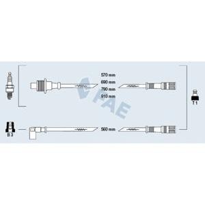 кабели за свещи - комплект запалителни кабели FAE 83120 