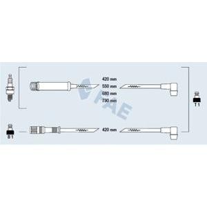 кабели за свещи - комплект запалителни кабели FAE 83560 
