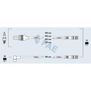 кабели за свещи - комплект запалителни кабели FAE 83650 