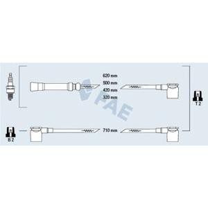 кабели за свещи - комплект запалителни кабели FAE 85440 