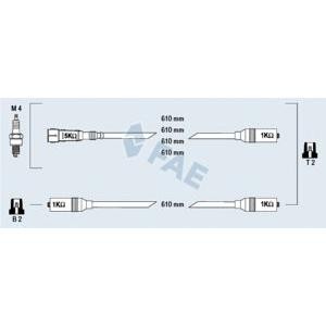 кабели за свещи - комплект запалителни кабели FAE 85690 
