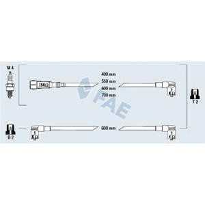 кабели за свещи - комплект запалителни кабели FAE 85693 