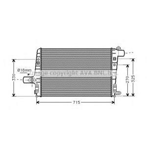 интеркулер (охладител за въздуха на турбината) AVA QUALITY COOLING AI4136 