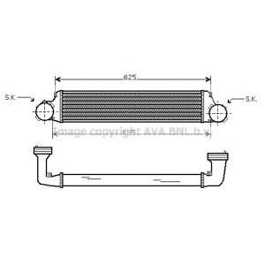 интеркулер (охладител за въздуха на турбината) AVA QUALITY COOLING BW4280 