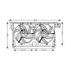 вентилатор, охлаждане на двигателя AVA QUALITY COOLING PE7519 