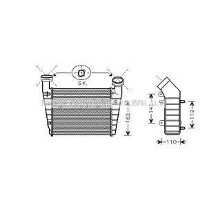 интеркулер (охладител за въздуха на турбината) AVA QUALITY COOLING VWA4238 