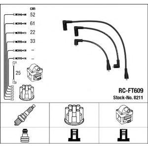 кабели за свещи - комплект запалителни кабели NGK 8211 