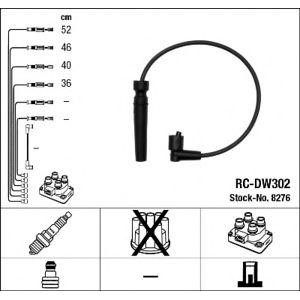 кабели за свещи - комплект запалителни кабели NGK 8276 