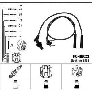 кабели за свещи - комплект запалителни кабели NGK 8493 