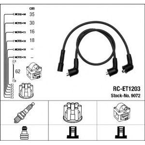 кабели за свещи - комплект запалителни кабели NGK 9072 