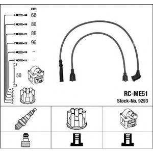 кабели за свещи - комплект запалителни кабели NGK 9293 