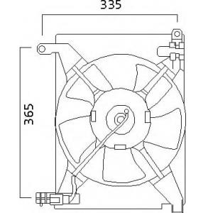 вентилатор, охлаждане на двигателя JDEUS EV56M101 