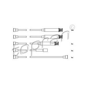 кабели за свещи - комплект запалителни кабели TOPRAN 202 512 
