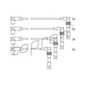 кабели за свещи - комплект запалителни кабели TOPRAN 206 242 