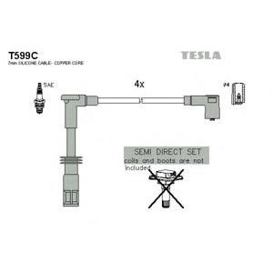 кабели за свещи - комплект запалителни кабели TESLA T599C 