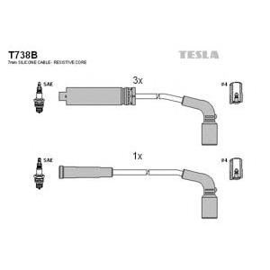 кабели за свещи - комплект запалителни кабели TESLA T738B 