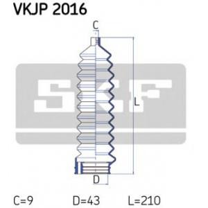 комплект маншон, кормилно управление SKF VKJP 2016 