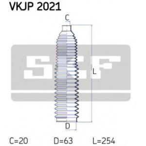 комплект маншон, кормилно управление SKF VKJP 2021 