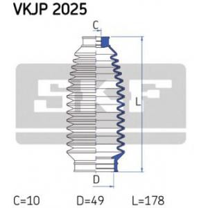 комплект маншон, кормилно управление SKF VKJP 2025 