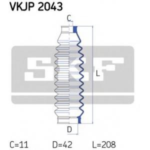 комплект маншон, кормилно управление SKF VKJP 2043 