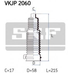 комплект маншон, кормилно управление SKF VKJP 2060 