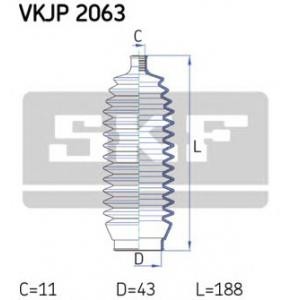 комплект маншон, кормилно управление SKF VKJP 2063 