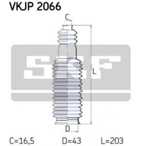 комплект маншон, кормилно управление SKF VKJP 2066 