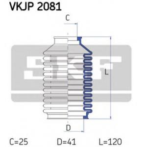 комплект маншон, кормилно управление SKF VKJP 2081 