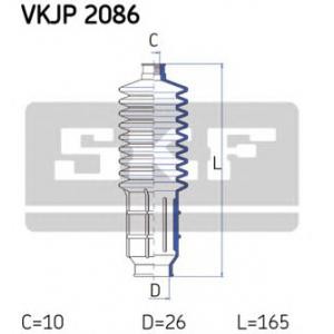 комплект маншон, кормилно управление SKF VKJP 2086 